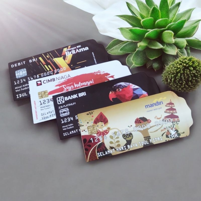 

50 Lembar Amplop Lebaran BESAR Karakter At Em