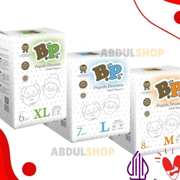 Miliki BP BULK PACK POPOK PEREKAT DEWASA  POPOK DEWASA Size  MLXL