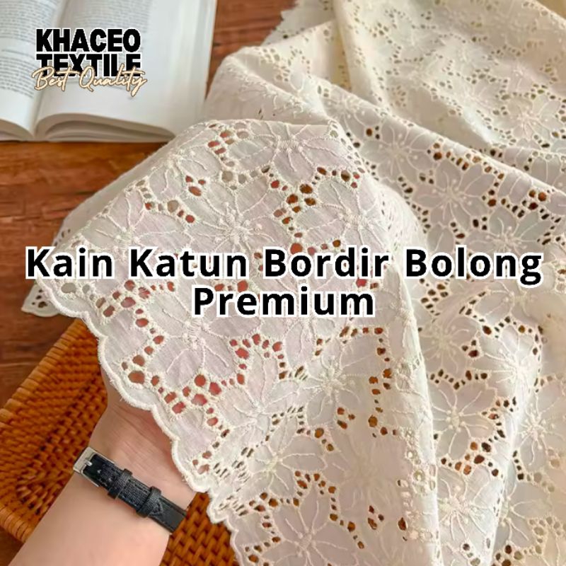 De PROMO Kain Katun Bolong Bordir Premium/Kain Katbol Premium/Kain Katun Bordir Premium/Kain Katun