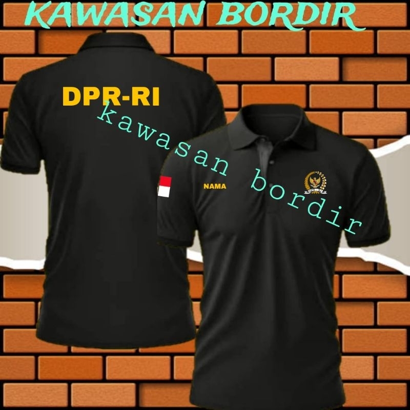 Terbaru polo shirt DPR RI kaos DPR RI seragam DPR RI baju DPR RI full bordir..