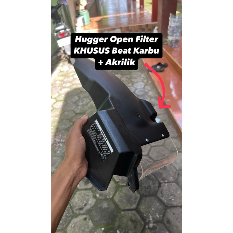 Hugger beat karbu open filter + akrilik