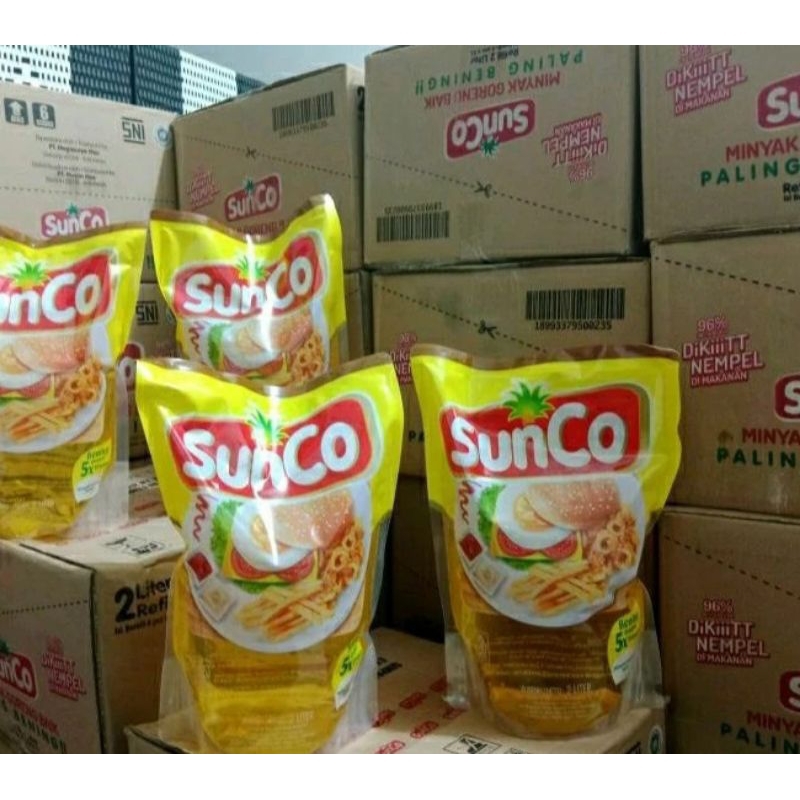 

minyak goreng sunco kemasan 2 liter satu dus nya isi 6pcs