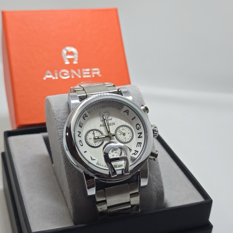 CHRONO ON - Jam Tangan Pria Aigner Fano Tali Rantai Steinless Steel Solid