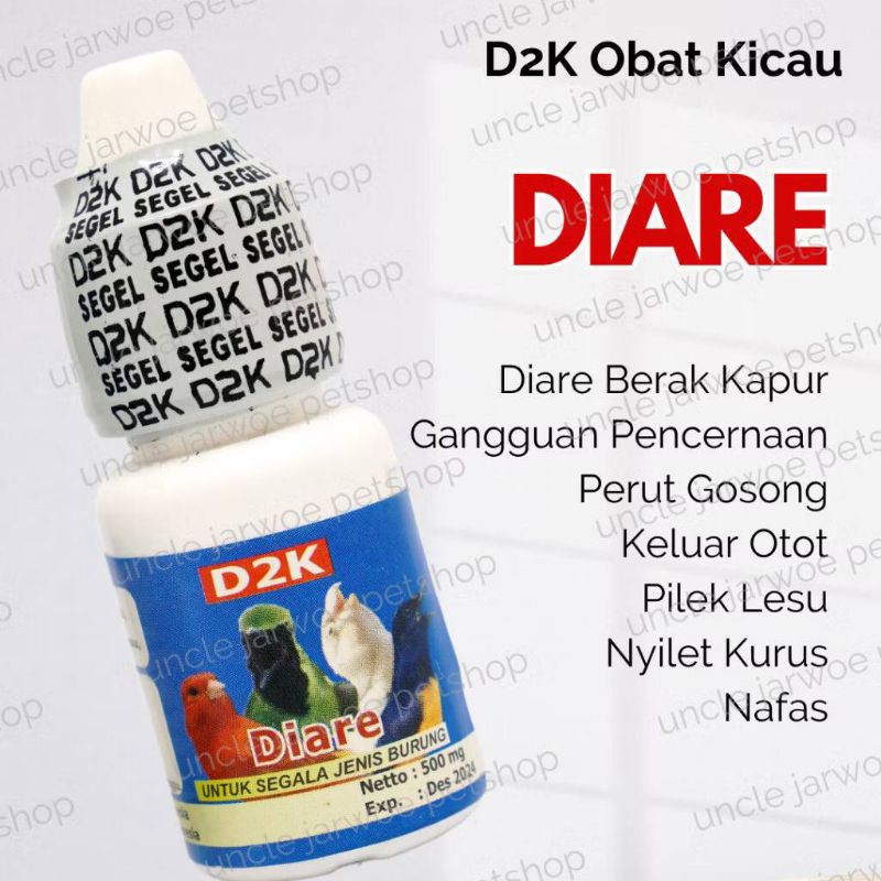 OBAT BURUNG DIARE BERAK KAPUR MENCRET PERUT GOSONG GANGGUAN PENCERNAAN LESU D2K DIARE OBAT BURUNG SA
