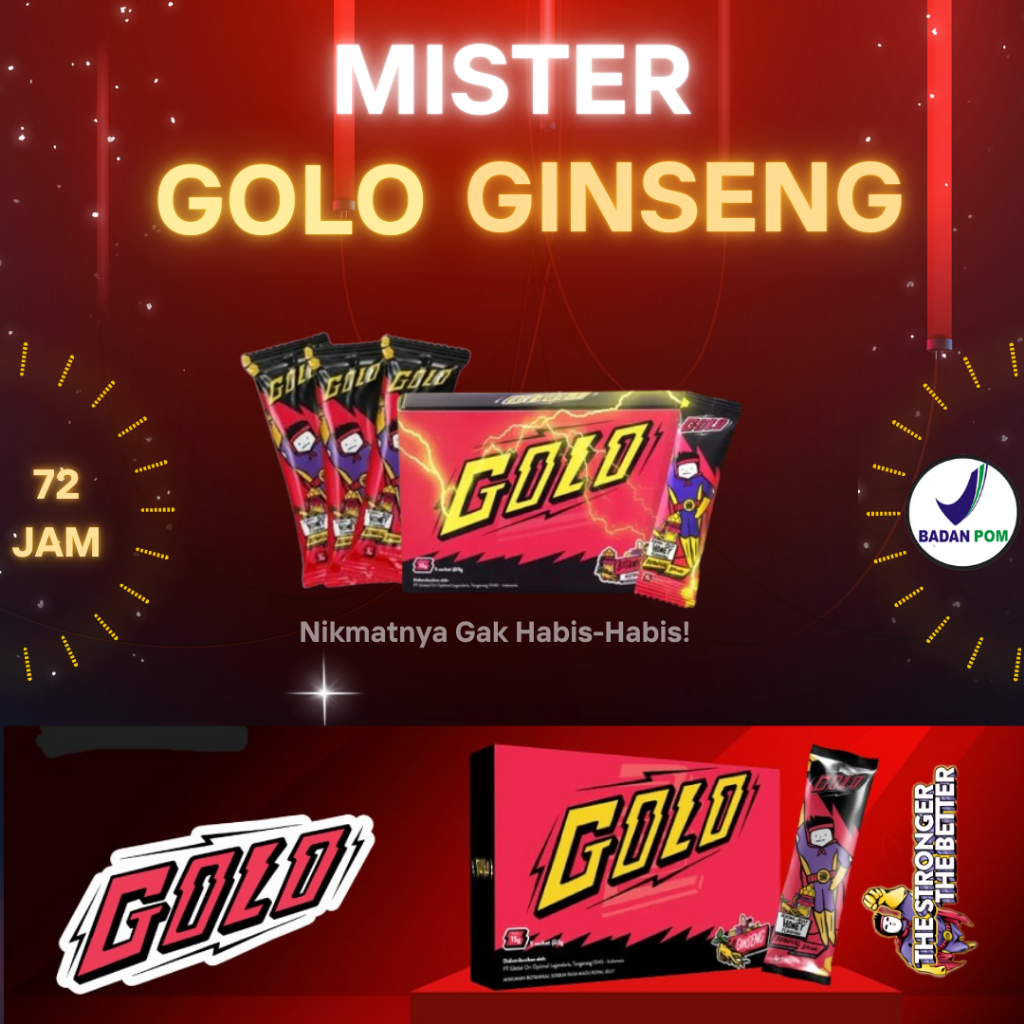 

COD Mister Golo Ginseng Original Botanical Drink Korea Minuman Bubuk Peningkat Daya Tahan Stamina Untuk Pria Dewasa