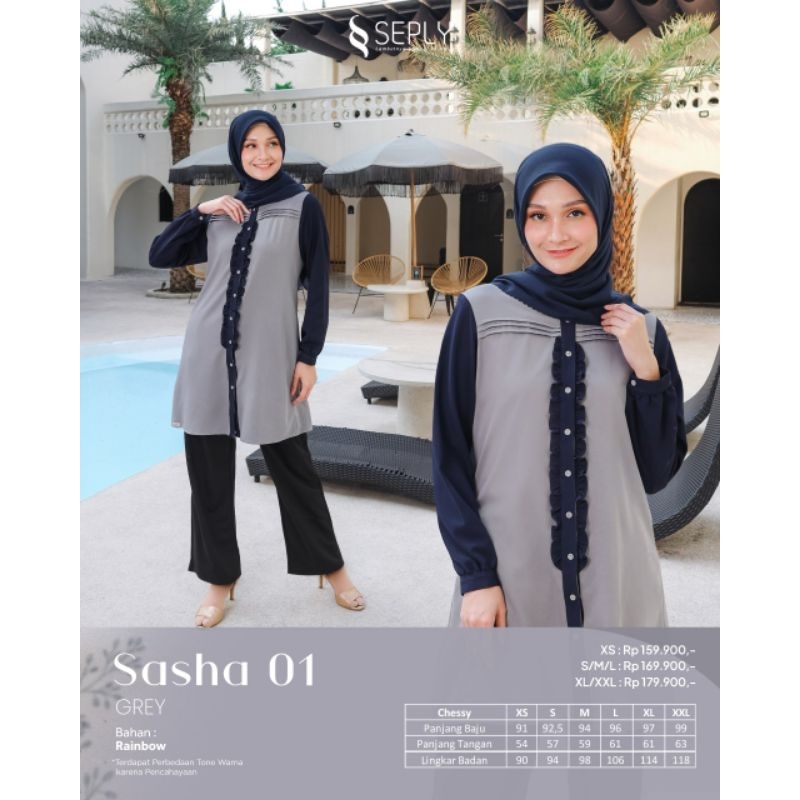 Tunik Daily Sasha 01 Grey Seply original termurah