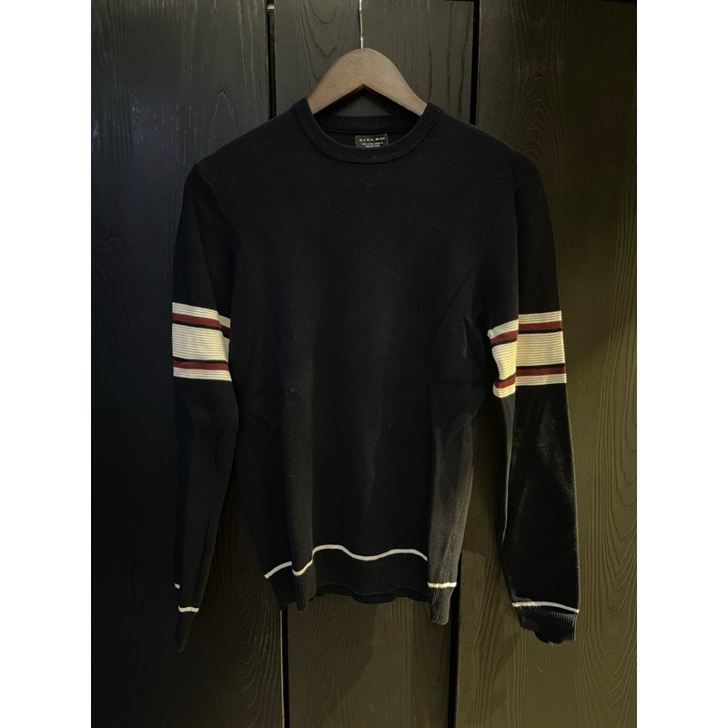 Zara Man Dark Blue Sweater. High Detail. 100% original. size S. baju sweater biru navy pria. 2nd