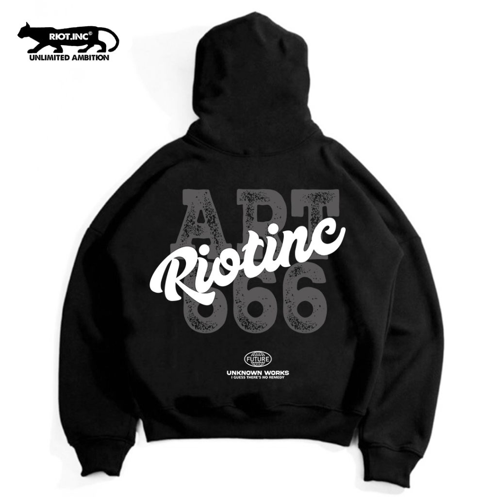 Hoodie Boxy Works Riot | Riot.inc | Hoodie Pria Wanita