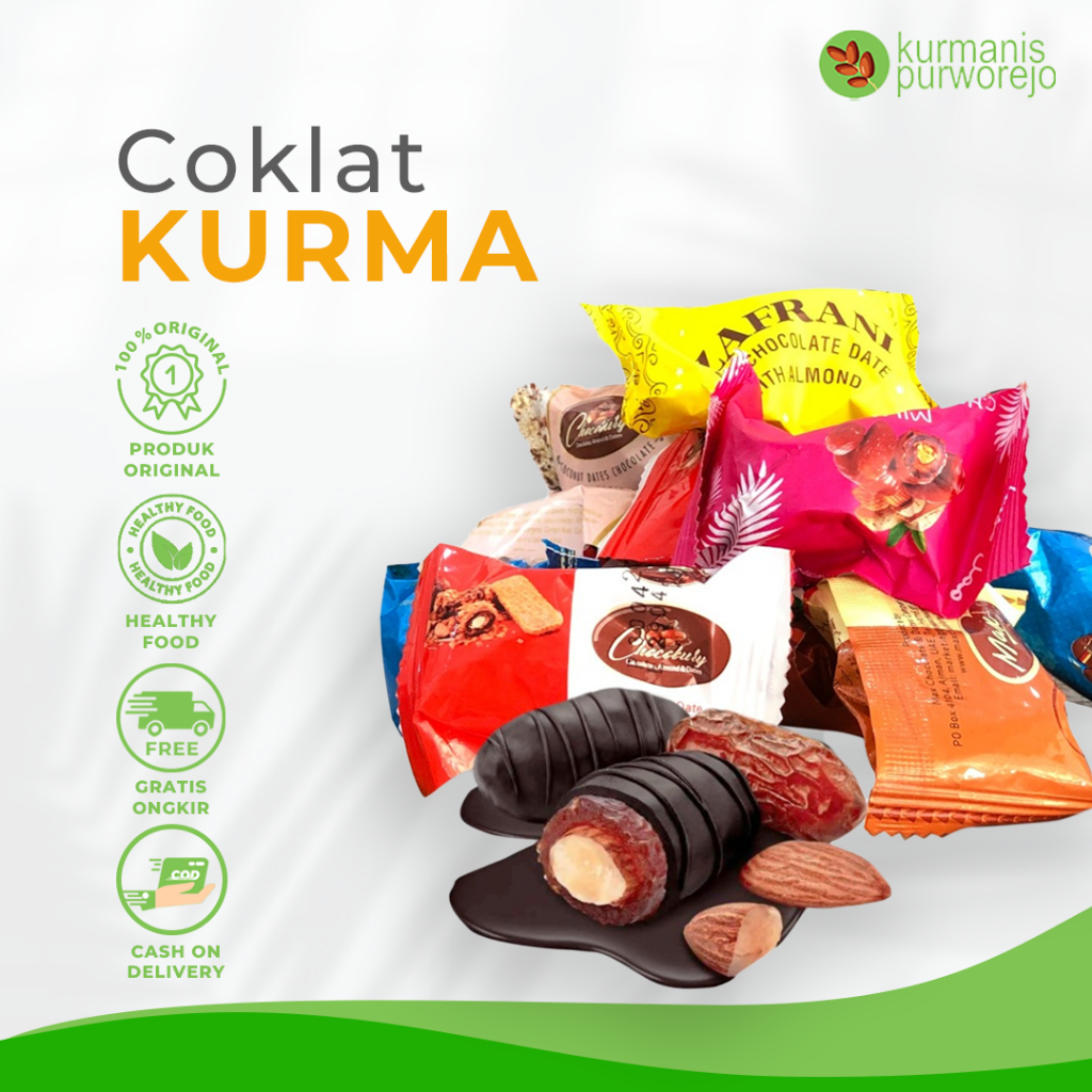 

Coklat Kurma isi kacang Almond import asli dubai uni emirate arab Untuk Lebaran Oleh2 Haji Dan Umroh