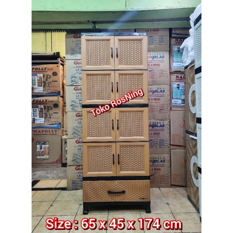 lemari plastik napolly plus laci