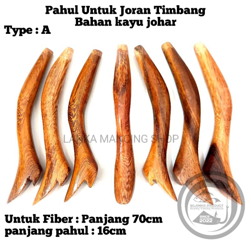Pahul/Gagang Joran Timbang Bahan Kayu Pilihan Premium Motif Sepatu