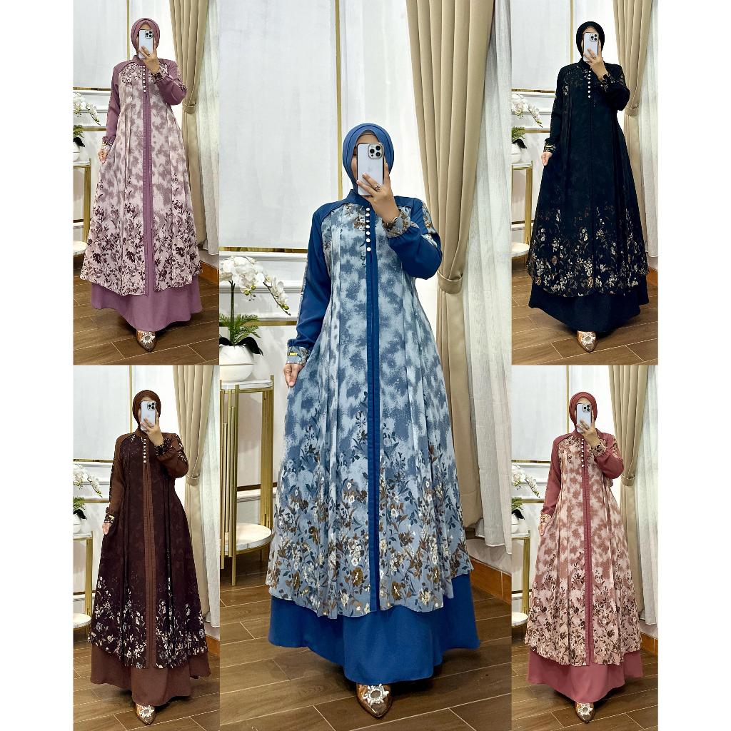 gamis remaja lebaran 2025 outfit kuliah baju cewek kekinian gamis syari terbaru