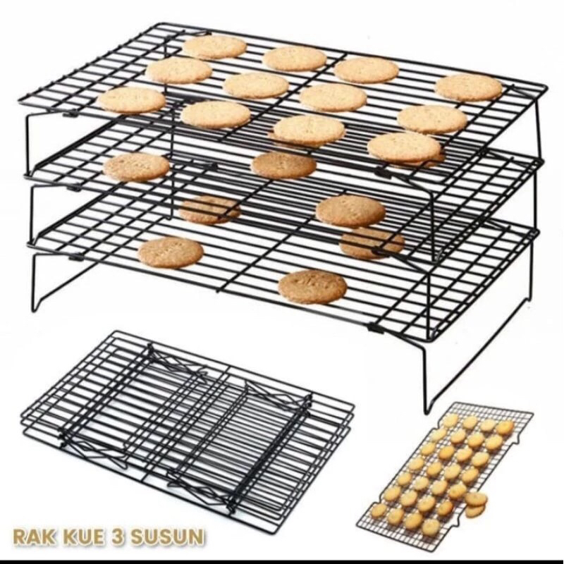 COOLING RAK 3 susun, RAK PENDINGIN KUE, TATAKAN KUE 3 susun
