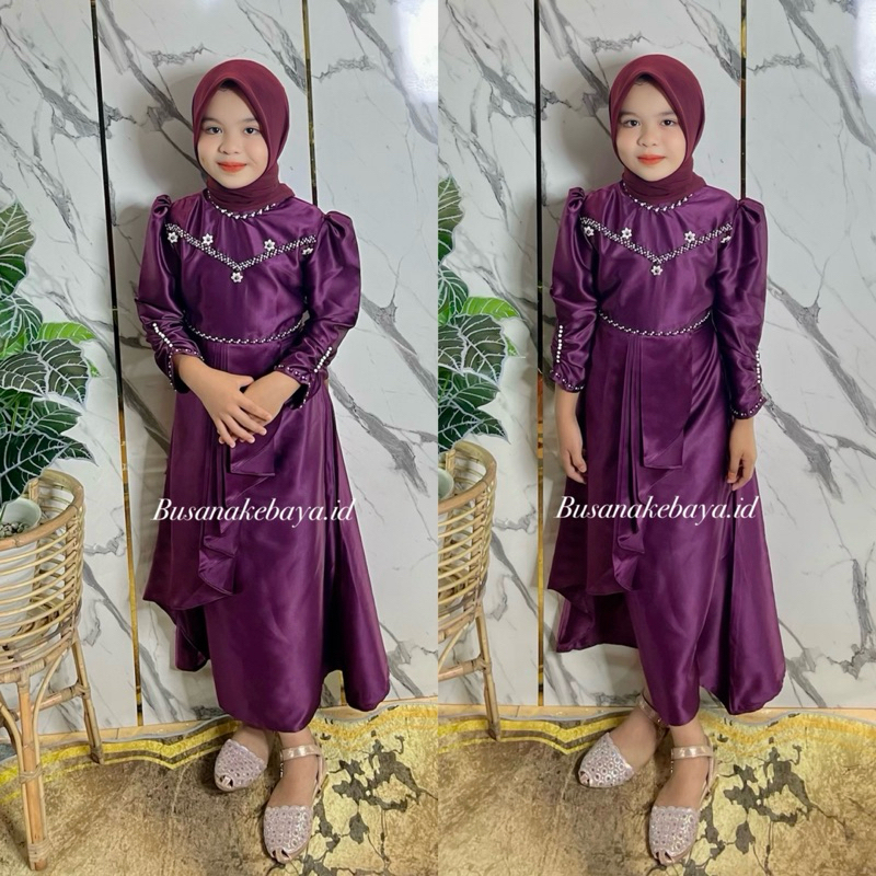 TERBARU Dress Rempel Kondangan Anak Baju Pesta Simple Dan Elegan Anak