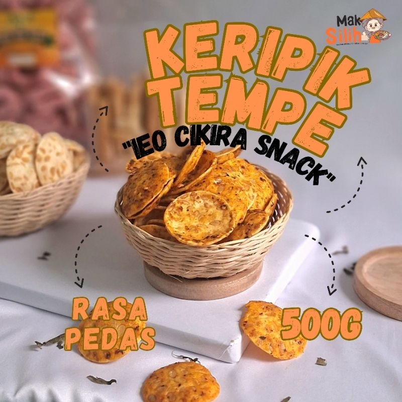 

[IEO Cikira Snack] Keripik Tempe Rasa Pedas Sukagalih 150g/250g