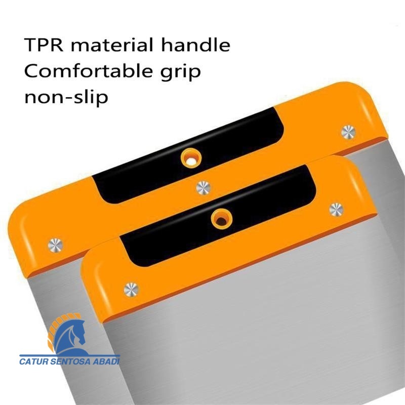 Kape Stainless gagang fiber karet Knife 8 inch Scraper Dempul 20cm Side Scraper CSA