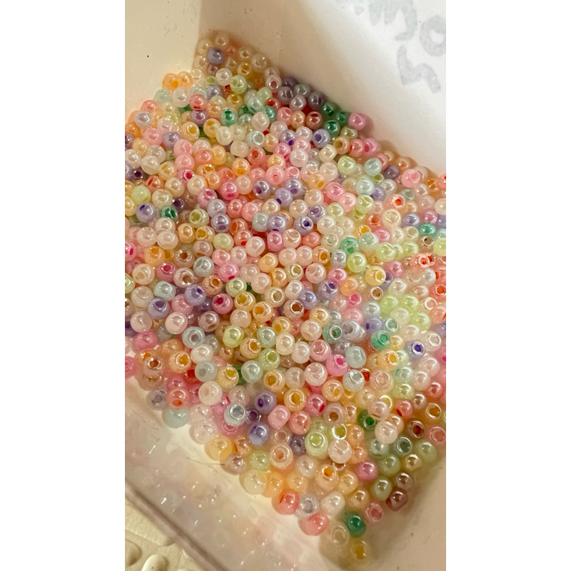 [1PON] Manik Glass Beads Premium Bulat 4mm