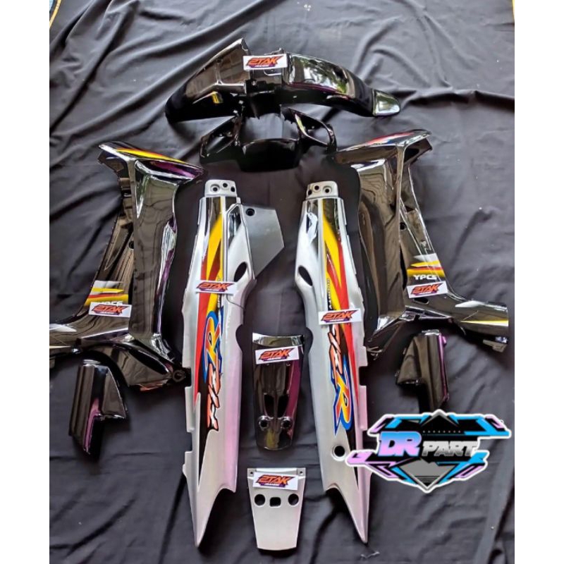 STRIPING FIZR LE HITAM SILVER PREMIUM STIKER FIZ R