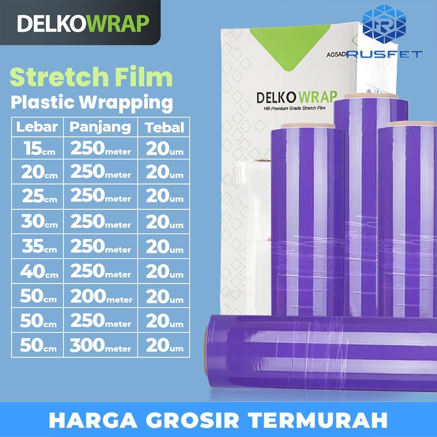 Stretch Film Plastik Wrap Wrapping Barang Delko Wrap Dark Purple