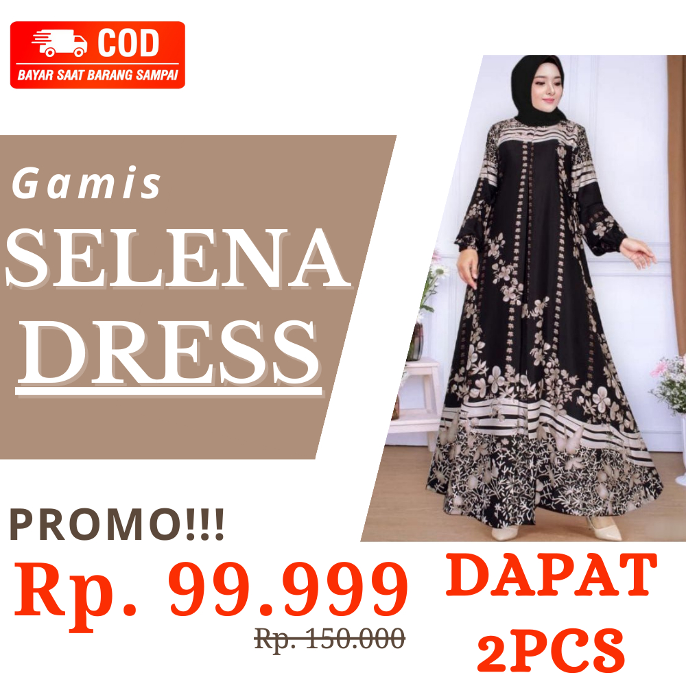 PAKET 100 ribu isi 2 gamis selena premium