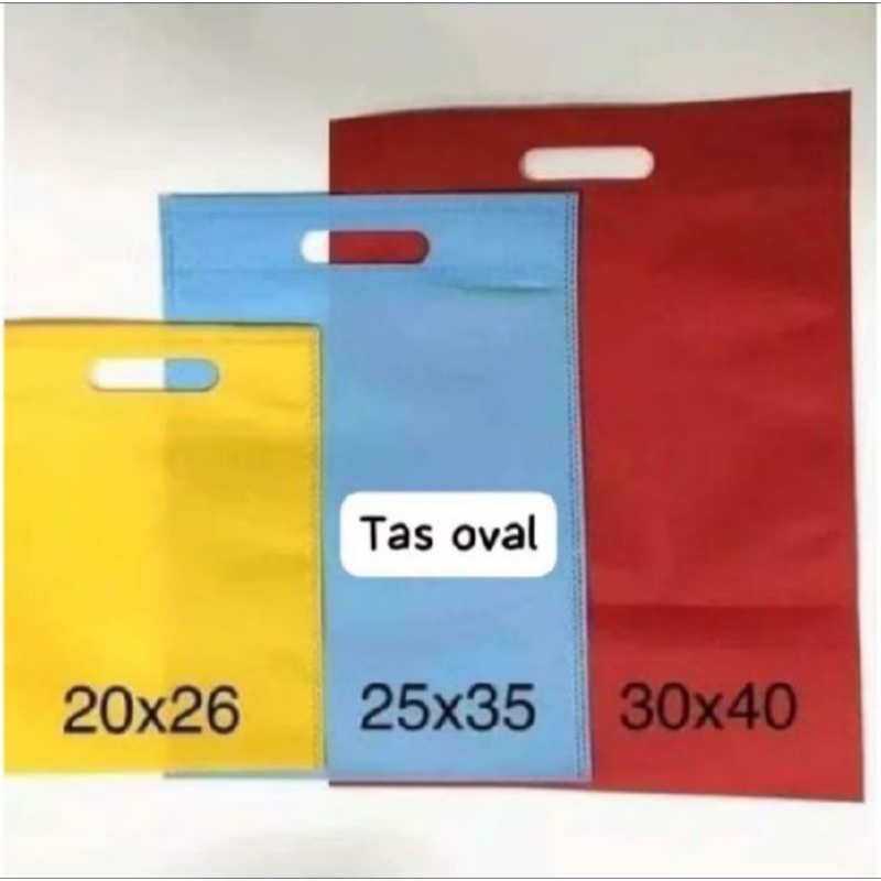 

(12 pcs)Tas oval polos ukuran 25cm ×35cm