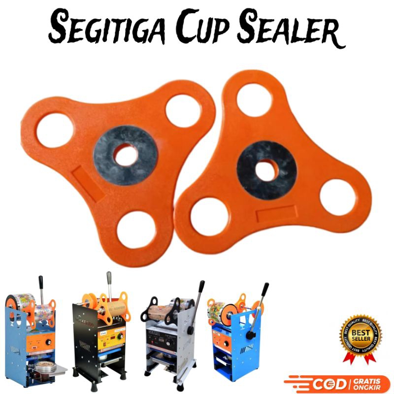 Segitiga Orange / Penjepit Plastik Roll Cup sealer Untuk Semua Merk (harga tertera untuk 1 set)
