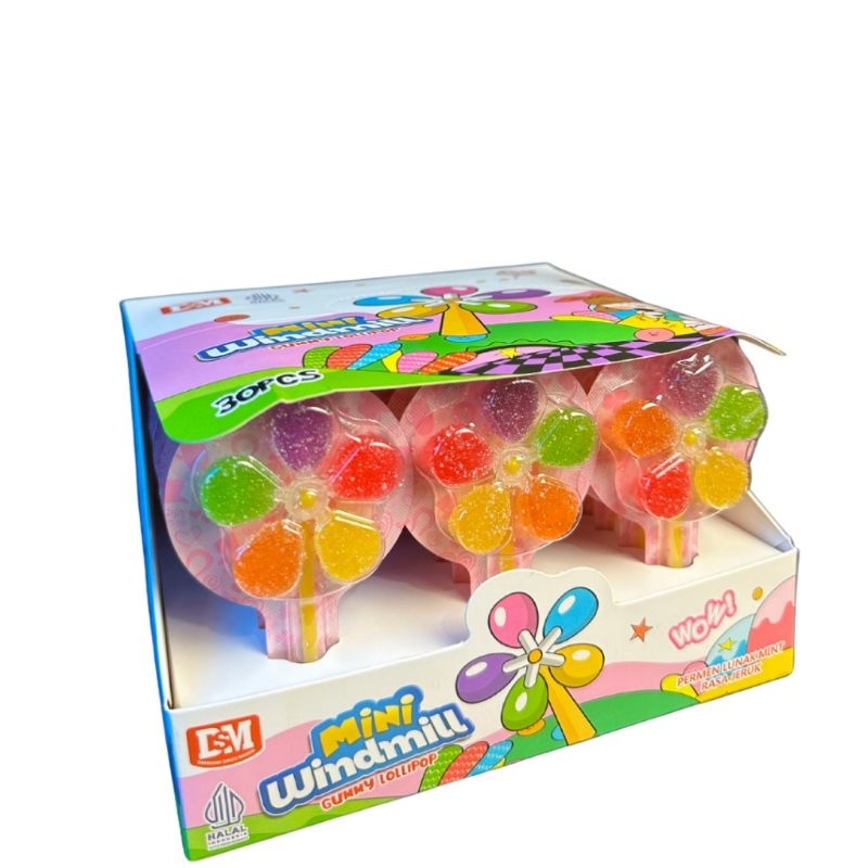 

Mini windmill gummy lolipop