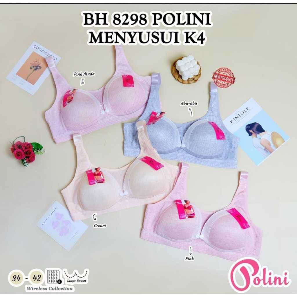BH 8298 Polini BH Menyusui Nursing Bra Wanita Menyusui TANPA KAWAT / Busa Tipis / Size 34-42