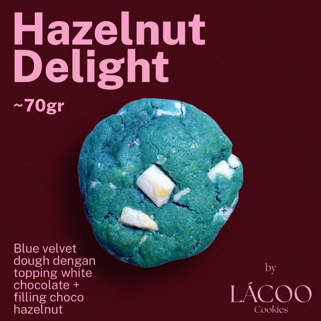 

Soft Baked Cookies by LACOO Cookies - Hazelnut Delight Thick Chewy Fudgy Lumer Premium Gift 70 Gram