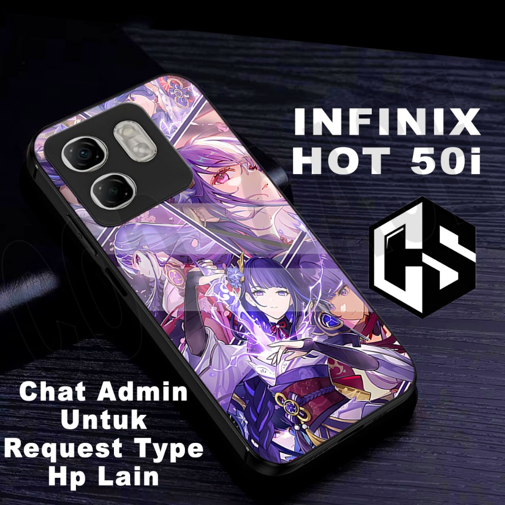 (COD 98)Softcase glossy untuk INFINIX HOT 50i/ Motif Genshin Impact/case infinix hot 50i/casing/case