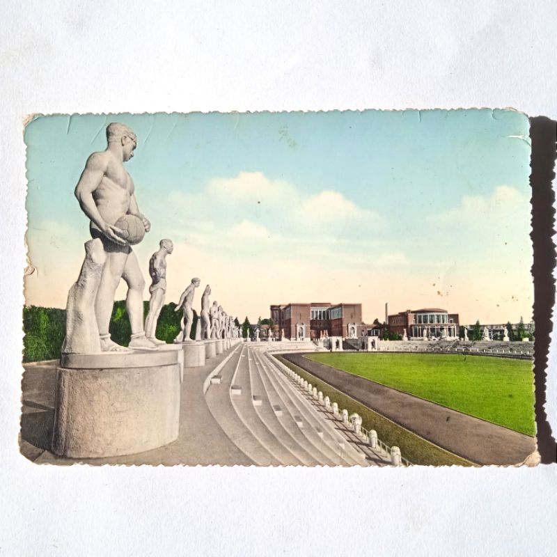 

Antik Kartu Pos Eropa Italia Roma Arena and Forum Italico Original Tua