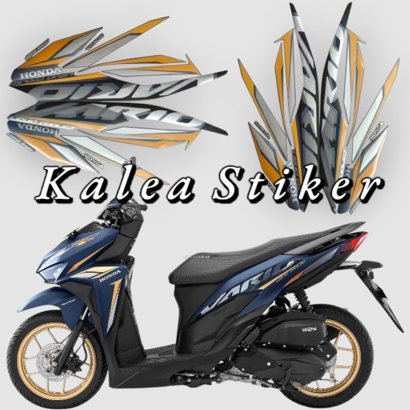 STIKER STICKER LIS MOTOR VARIO 125 ISS 2021 BIRU DOFF / BLUE MATE STRIPING VARIO 125 BIRU