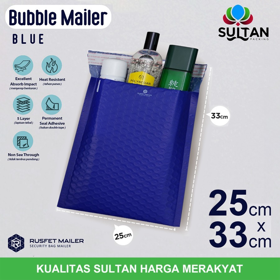 

Amplop Bubble Packaging Online Bubble Mailer Polybubble Blue Electric 25x33cm Satuan