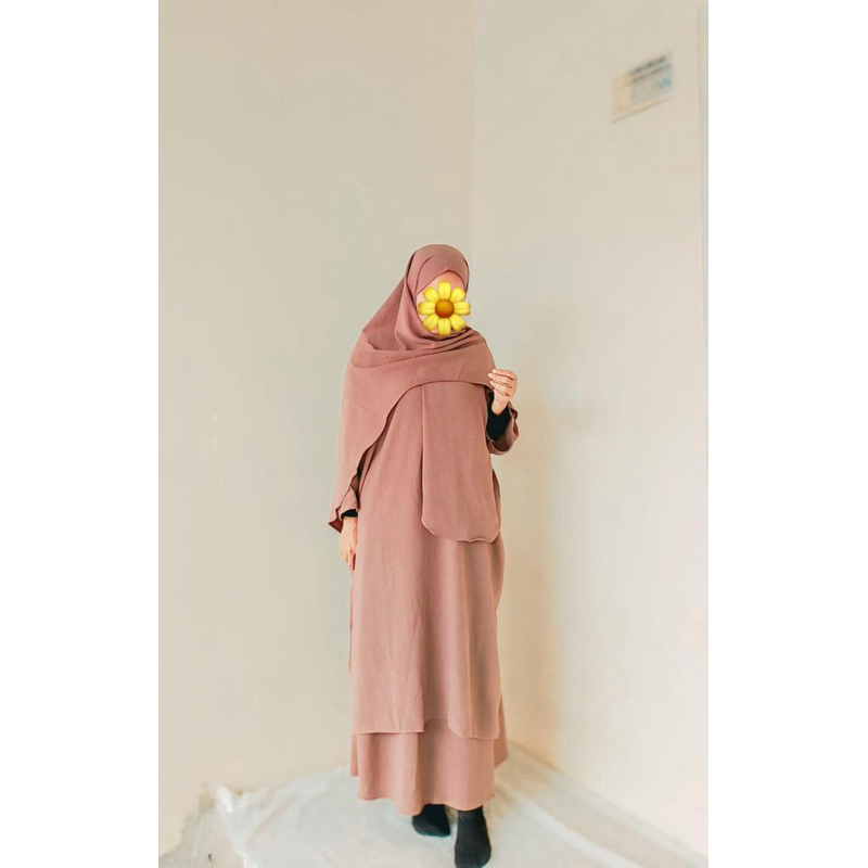 Abaya French Khimar Instan Dan OneSet