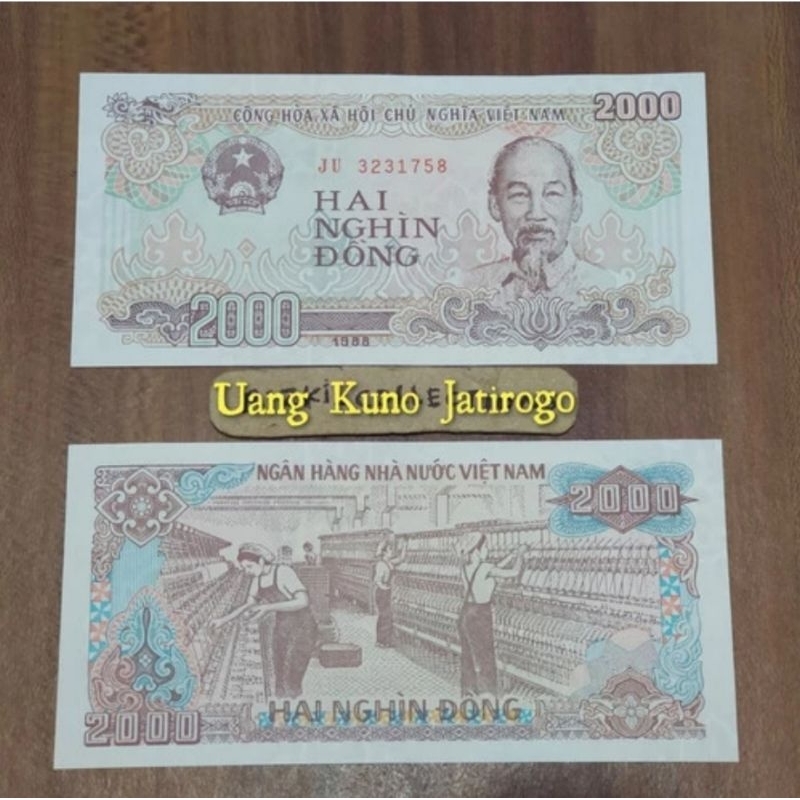 uang asing Vietnam 2000 Dong