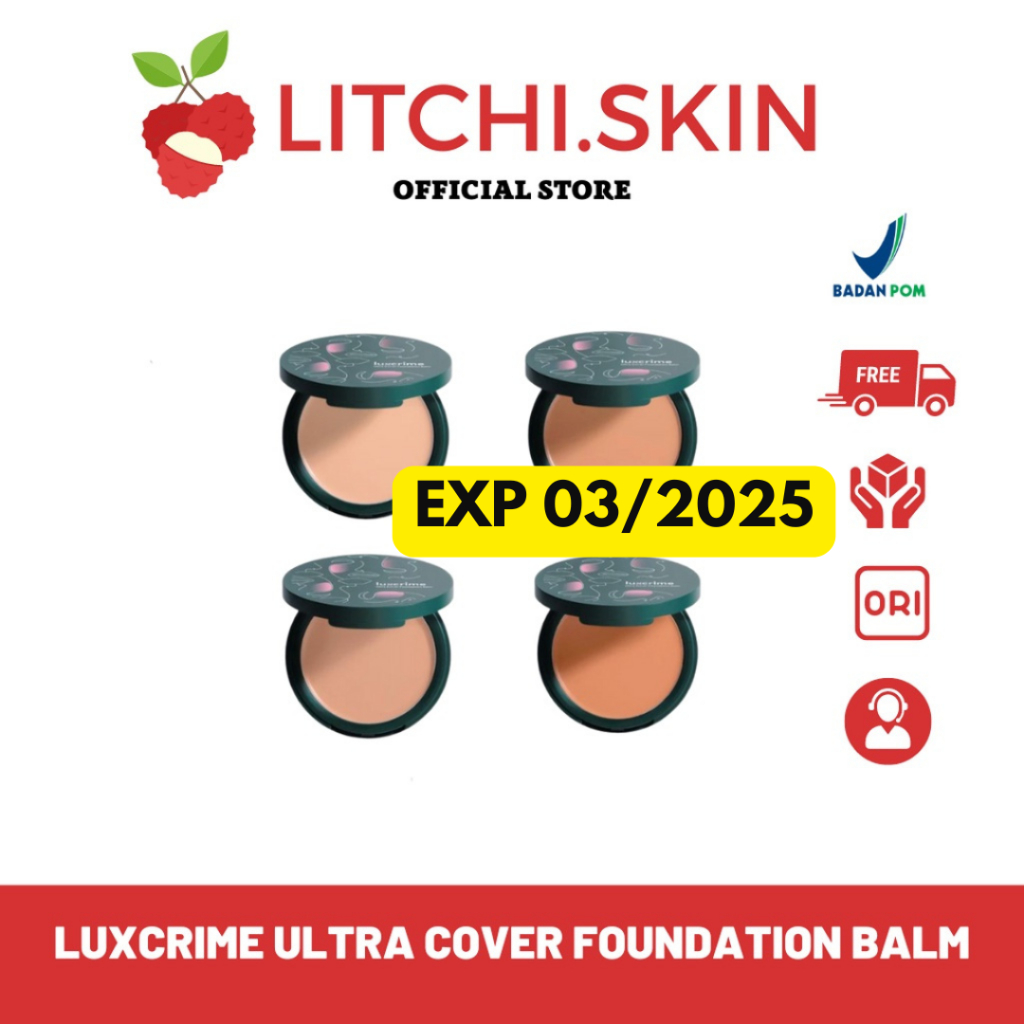 LITCHI SKIN - LUXCRIME ULTRA COVER FOUNDATION BALM /Pudding/Cheesecake/Banana Split/Pancake/Waffle/B