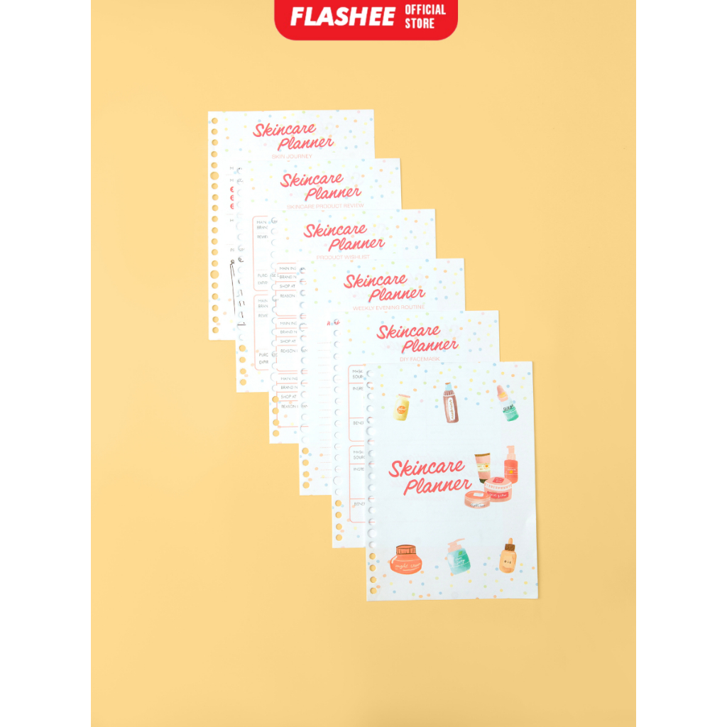 

Skincare Planner Loose Leaf Rencana Harian Skincare Kertas Binder A5 B5 100 Gsm Refill Binder
