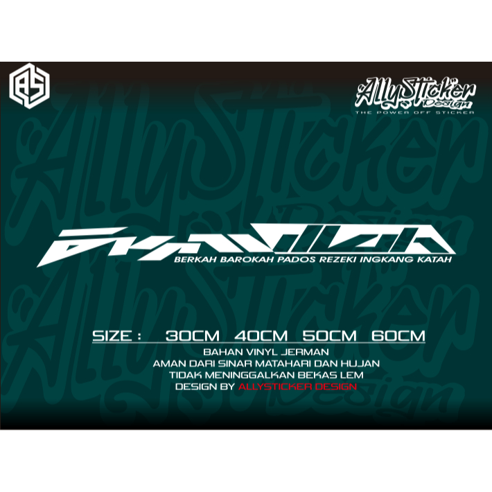sticker bismillah kaca mobil
