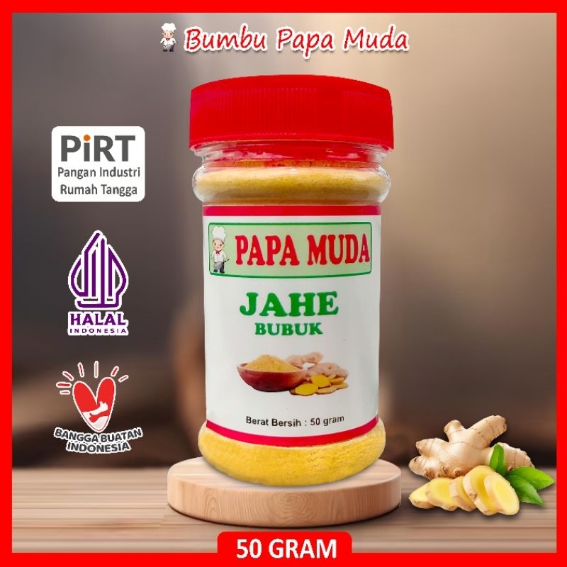 

Bumbu Papa Muda - Jahe Bubuk 50 gram - Kemasan Botol Sendok