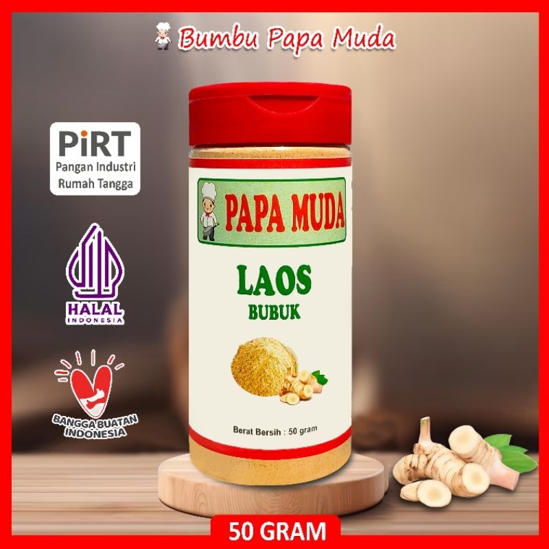 

Bumbu Papa Muda - Laos Bubuk 50 gram - Kemasan Botol Tabur