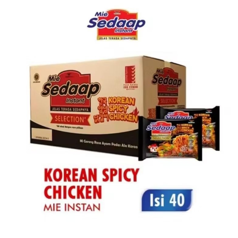 

Sedaap Mie Instan Korean Spicy Chicken Bag 87 gr x40