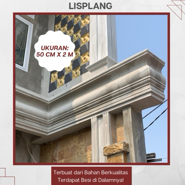 Lisplang Beton 50 x 200 cm – Lis Profil Rumah, Lis Profil Beton, Dekorasi Bangunan