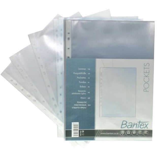 

PP Pocket / Sheet Protector A4 BANTEX 2035 Kulit Jeruk Anti Glare