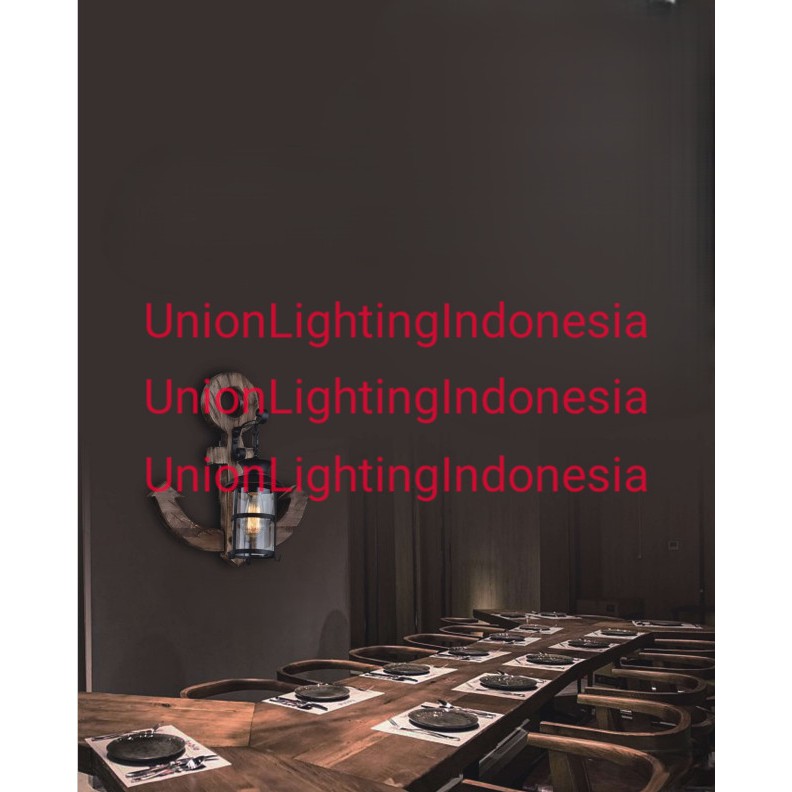 SL5016-1 LAMPU DINDING HIAS KAYU VINTAGE MINIMALIS KLASIK MODERN TERAS CAFE RESTORAN VILLA RUANG TAM