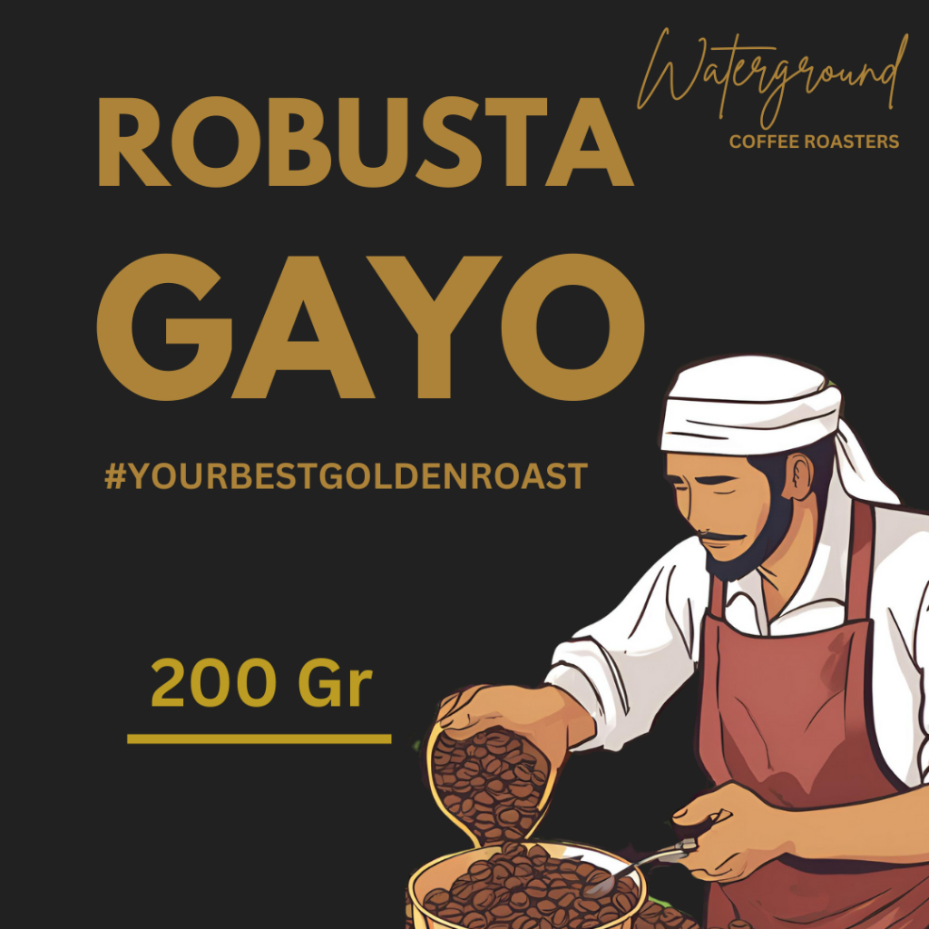 

Watergroud Coffee Kopi Robusta Aceh Gayo Biji Kopi GRADE 1 Single Origin, 200 GR