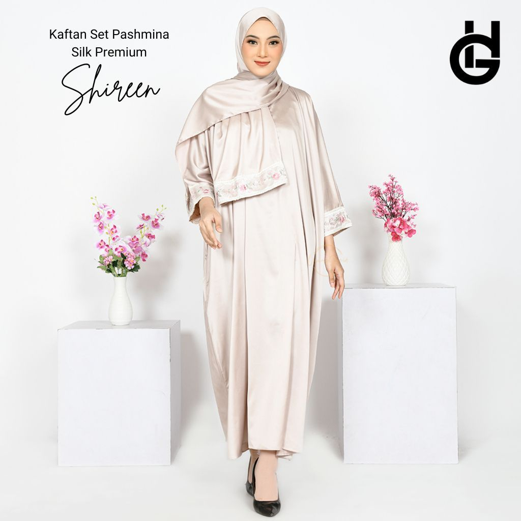 Kaftan Set Pashmina Armani Silk Premium Shireen