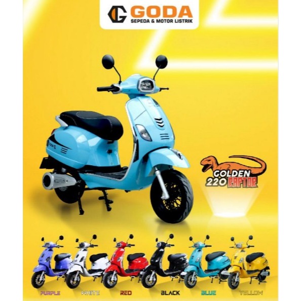 Motor Listrik GODA GD220 Garansi Resmi - GD 220 Golden Raptor - ANEKA BIKE GODA OFFICIAL