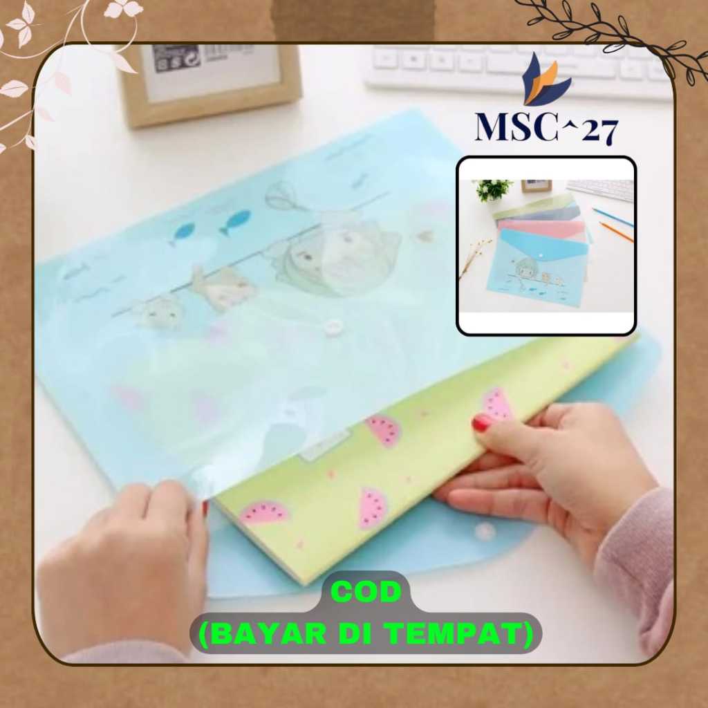 

Map A4 Plastik Kancing Karakter Motif Lucu