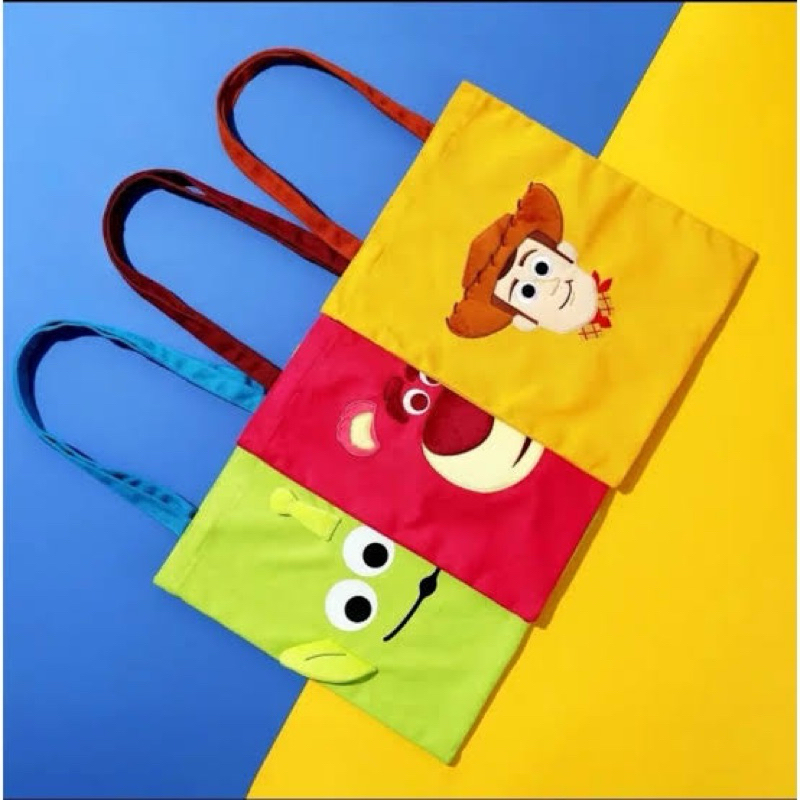 Miniso Shopping Bag Alien Woody / Tas Belanja totebag lotso