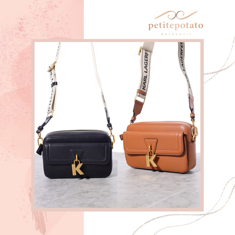 TAS BRANDED WANITA KARL LAGERFELD K/LOCK CAMERA BAG CROSSBODY